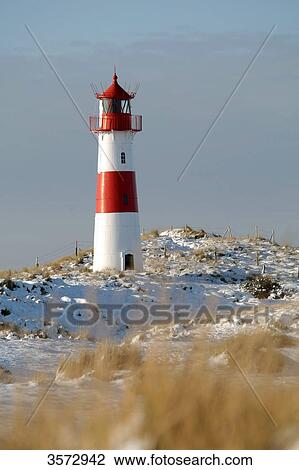 Lighthouse, Ellenbogen, Sylt, Schleswig-Holstein, Germany, Europe View Large Photo Image Stock Image - Lighthouse, Ellenbogen, Sylt, Schleswig-Holstein, Germany, Europe . Fotosearch