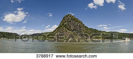 Loreley at Rhine near Sankt Goarshausen, Germany View Large Photo Image Stock Photo - Loreley at Rhine near Sankt Goarshausen, Germany . Fotosearch