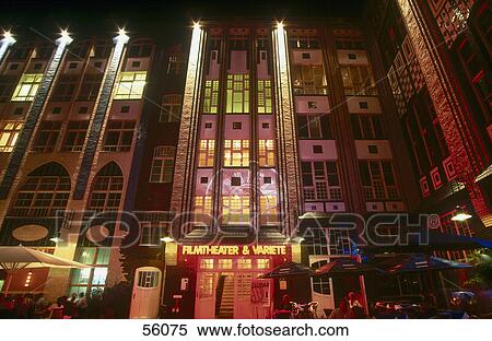 Low angle view of building illuminated at night, Berlin, Germany, Europe View Large Photo Image Stock Photography - Low angle view of building illuminated at night, Berlin, Germany, Europe . Fotosearch