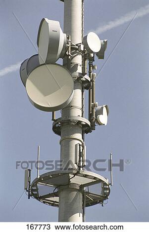 Microwave antenna on telecommunication tower View Large Photo Image Stock Image - Microwave antenna on telecommunication tower . Fotosearch