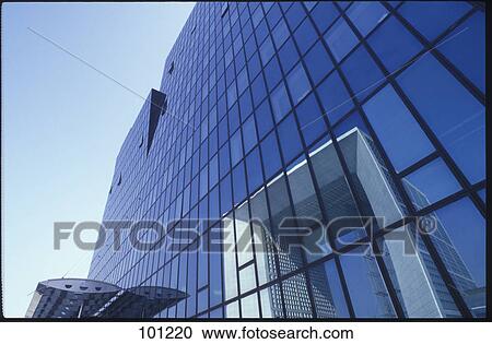 Stock Image - Office building in city, La Defense, Paris, France . Fotosearch