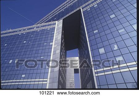 Office building in city, La Defense, Paris, France View Large Photo Image Stock Image - Office building in city, La Defense, Paris, France . Fotosearch