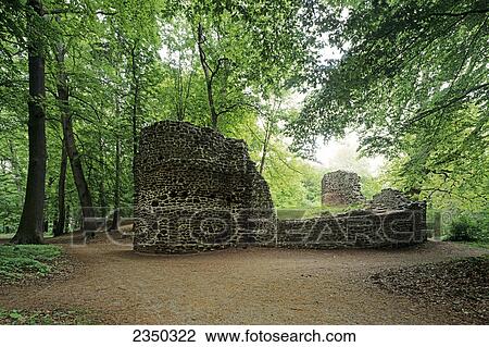 Stock Image - Old ruins of castle, Mecklenburg-Western Pomerania, Germany . Fotosearch