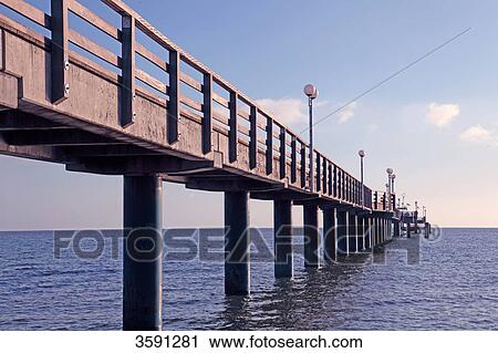 Stock Image - Pier of Binz, Ruegen, Germany . Fotosearch