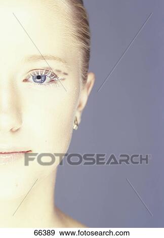 Portrait of young woman smiling View Large Photo Image Stock Photo - Portrait of young woman smiling . Fotosearch