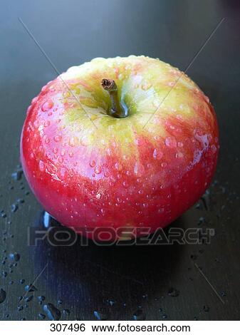 Stock Photograph - red apple, elevated view . Fotosearch