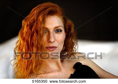 Redheaded woman, portrait View Large Photo Image Stock Image - Redheaded woman, portrait . Fotosearch