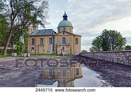 Reflection of church in water, Neuzelle, Oder-Spree, Brandenburg, Germany View Large Photo Image Stock Photography - Reflection of church in water, Neuzelle, Oder-Spree, Brandenburg, Germany . Fotosearch
