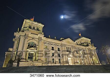 Reichstag in the evening, Berlin, Germany, Europe View Large Photo Image Stock Image - Reichstag in the evening, Berlin, Germany, Europe . Fotosearch