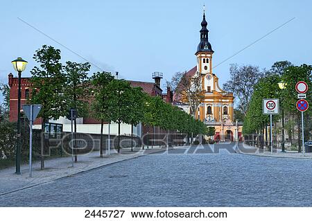 Road leading to church, Niederlausitz, Brandenburg, Germany View Large Photo Image Stock Photo - Road leading to church, Niederlausitz, Brandenburg, Germany . Fotosearch