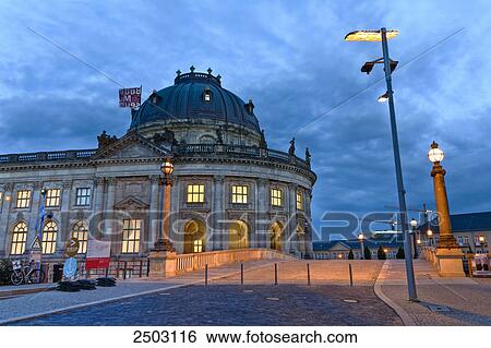 Stock Photograph - Road running in front of museum, Bode Museum, Berlin, Germany . Fotosearch