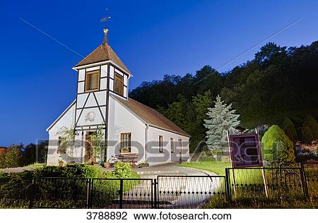 Rural church Stuetzkow at night, Germany View Large Photo Image Stock Image - Rural church Stuetzkow at night, Germany . Fotosearch