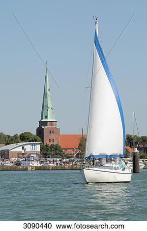 Sailing ship on baltic sea, Travemuende, Germany View Large Photo Image Stock Image - Sailing ship on baltic sea, Travemuende, Germany . Fotosearch