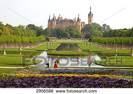 Schwerin Castle and Palace garden, Germany View Large Photo Image Stock Photo - Schwerin Castle and Palace garden, Germany . Fotosearch
