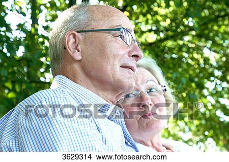 Picture - Senior couple outdoors . Fotosearch