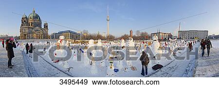 Snowmen at the Schlossplatz (Palace Place), Berlin, Deutschland View Large Photo Image Stock Photo - Snowmen at the Schlossplatz (Palace Place), Berlin, Deutschland . Fotosearch