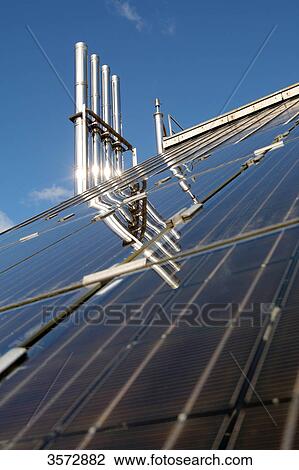 Stock Image - Solar power system, Schleswig-Holstein, Germany, Europe . Fotosearch