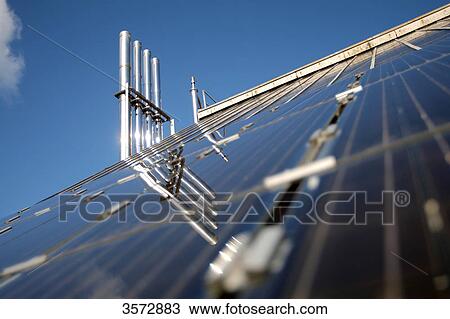 Stock Image - Solar power system, Schleswig-Holstein, Germany, Europe . Fotosearch