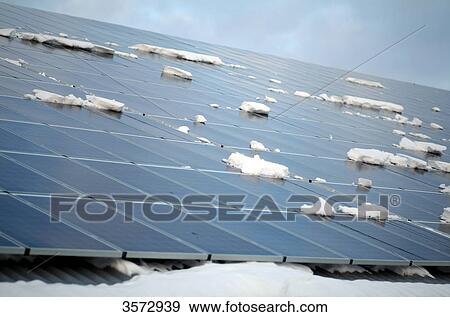 Solar roof with snow, Schleswig-Holstein, Germany, Europe View Large Photo Image Stock Photo - Solar roof with snow, Schleswig-Holstein, Germany, Europe . Fotosearch