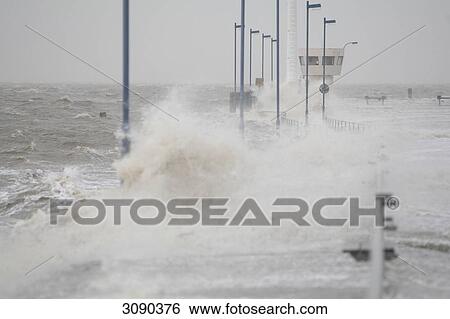 Storm tide, Dagebuell, Schleswig-Holstein, Germany View Large Photo Image Stock Photograph - Storm tide, Dagebuell, Schleswig-Holstein, Germany . Fotosearch