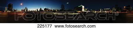 Street lights lit up at night, Germany View Large Photo Image Stock Photo - Street lights lit up at night, Germany . Fotosearch