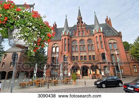 Town hall, Neumuenster, Schleswig-Holstein, Germany View Large Photo Image Stock Photo - Town hall, Neumuenster, Schleswig-Holstein, Germany . Fotosearch