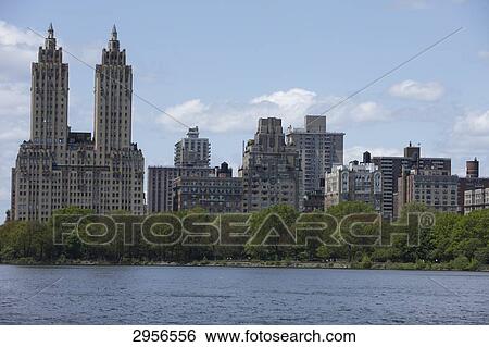 View from the water to Manhattan, New York City, USA View Large Photo Image Stock Photograph - View from the water to Manhattan, New York City, USA . Fotosearch