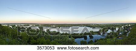 Stock Image - View on flooded polder in the Lower Oder Valley National Park, Stuetzkow, Germany . Fotosearch