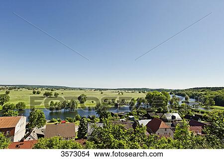 Picture - View on Hohensaaten-Friedrichsthaler Waterway, Stolpe an der Oder, Germany . Fotosearch