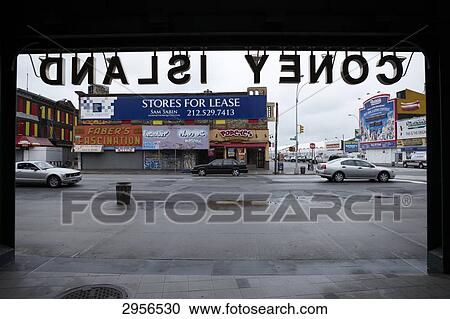 View to a parking site on Coney Island, New York City, USA View Large Photo Image Stock Image - View to a parking site on Coney Island, New York City, USA . Fotosearch