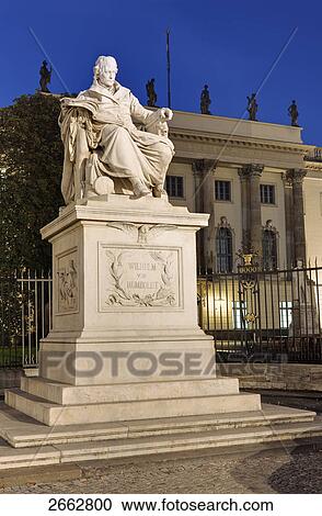 Wilhelm von Humboldt sculpture in front of university building, Humboldt University, Berlin, Germany View Large Photo Image Stock Image - Wilhelm von Humboldt sculpture in front of university building, Humboldt University, Berlin, Germany . Fotosearch