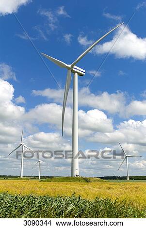 Wind park, Schwesing-Engelsburg, Schleswig-Holstein, Germany View Large Photo Image Picture - Wind park, Schwesing-Engelsburg, Schleswig-Holstein, Germany . Fotosearch