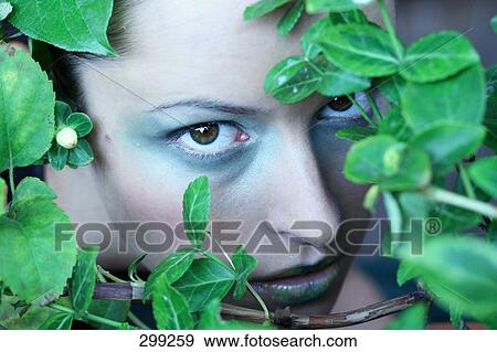 Woman looking at camera, portrait View Large Photo Image Stock Photo - Woman looking at camera, portrait . Fotosearch