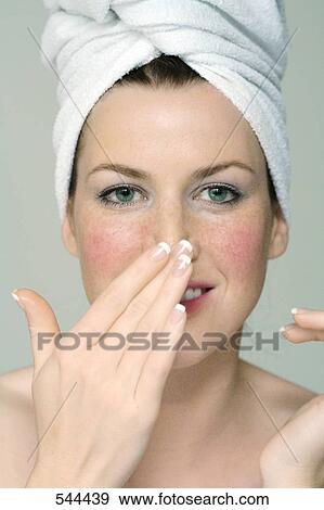 Stock Photo - Young woman, portrait . Fotosearch