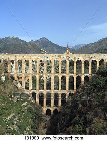 Ancient roman water supply structure across valley, Nerja, Malaga, Andalusia, Spain View Large Photo Image Stock Photo - Ancient roman water supply structure across valley, Nerja, Malaga, Andalusia, Spain . Fotosearch