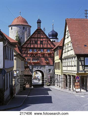 Archway in street under clear blue sky, Baden-Wurttemberg, Germany View Large Photo Image Stock Photograph - Archway in street under clear blue sky, Baden-Wurttemberg, Germany . Fotosearch