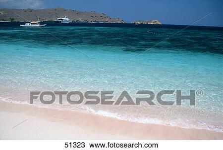 Boat in sea, Komodo Island, Indonesia View Large Photo Image Stock Image - Boat in sea, Komodo Island, Indonesia . Fotosearch