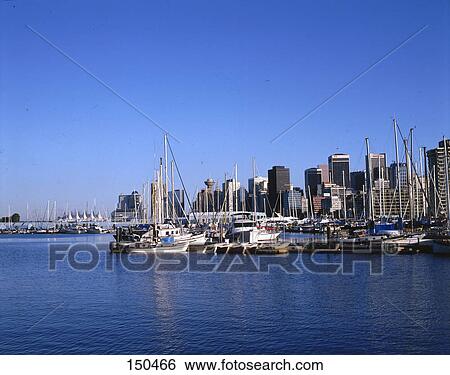 Boats in harbor, Vancouver, British Columbia, Canada View Large Photo Image Stock Photograph - Boats in harbor, Vancouver, British Columbia, Canada . Fotosearch