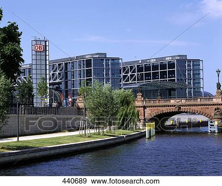 Bridge across river, Berlin, Germany View Large Photo Image Stock Photo - Bridge across river, Berlin, Germany . Fotosearch