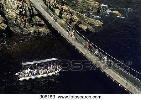 Stock Image - Bridge across river, Storms River, Tsitsikamma National Park, South Africa . Fotosearch