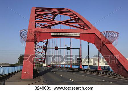 Bridge of solidarity in Duisburg, Germany View Large Photo Image Stock Photography - Bridge of solidarity in Duisburg, Germany . Fotosearch