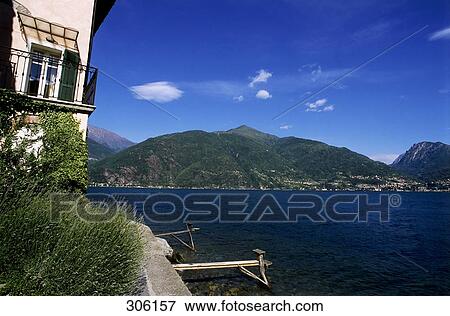 Building at waterfront, Santa Maria Rezzonico, Lake Como, Lombardy, Italy View Large Photo Image Stock Photo - Building at waterfront, Santa Maria Rezzonico, Lake Como, Lombardy, Italy . Fotosearch