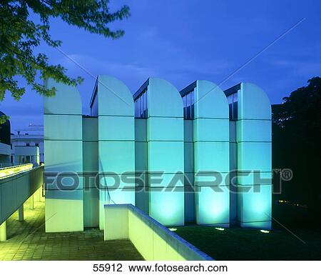 Stock Image - Building illuminated at night, Berlin, Germany, Europe . Fotosearch