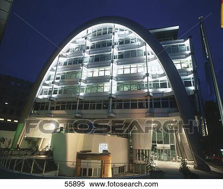 Building illuminated at night, Germany, Europe View Large Photo Image Stock Photography - Building illuminated at night, Germany, Europe . Fotosearch