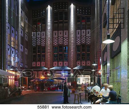 Stock Image - Buildings along market place at night, Berlin, Germany, Europe . Fotosearch
