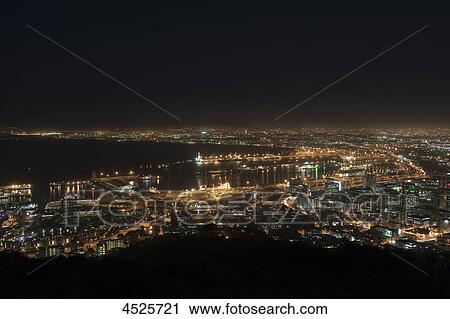 Cape Town at night, South Africa View Large Photo Image Stock Image - Cape Town at night, South Africa . Fotosearch