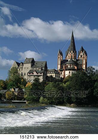 Castle and cathedral at riverside, Limburg Cathedral, Lahn River, Limburg, Hesse, Germany View Large Photo Image Stock Image - Castle and cathedral at riverside, Limburg Cathedral, Lahn River, Limburg, Hesse, Germany . Fotosearch