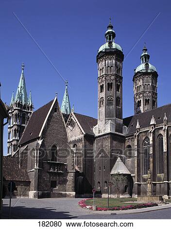 Cathedral against blue sky, Naumburg, Saxony-Anhalt, Germany View Large Photo Image Stock Image - Cathedral against blue sky, Naumburg, Saxony-Anhalt, Germany . Fotosearch
