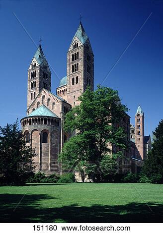 Cathedral against blue sky, Speyer, Rhineland-Palatinate, Germany View Large Photo Image Stock Image - Cathedral against blue sky, Speyer, Rhineland-Palatinate, Germany . Fotosearch