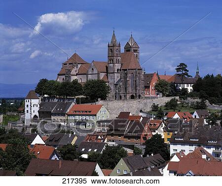 Stock Photography - Cathedral in town, Baden-Wurttemberg, Germany . Fotosearch